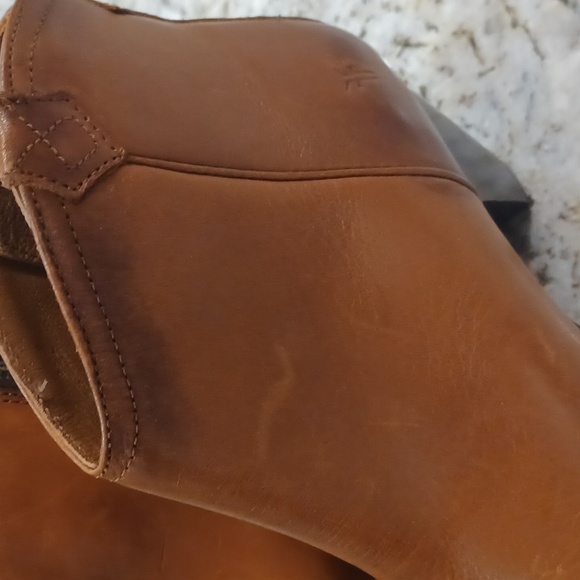 Frye Cara Leather Western Heeled Bootie SZ 8 Brown NEW - Picture 12 of 16